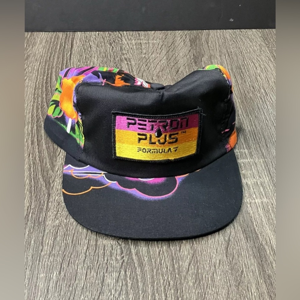 Vintage Petron Plus Formula 7 Adjustable Impressions Trucker Hat/Cap Multicolor